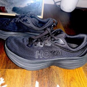 HOKA RUNNING SHOES SIZE 9 BLACK